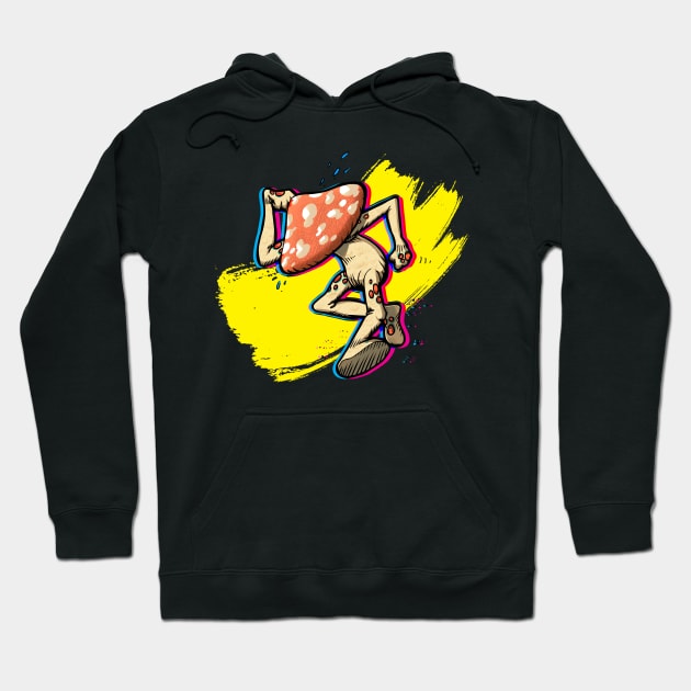 Circle Jerks Style Mushroom (cmyk) Hoodie by Doc Multiverse Designs